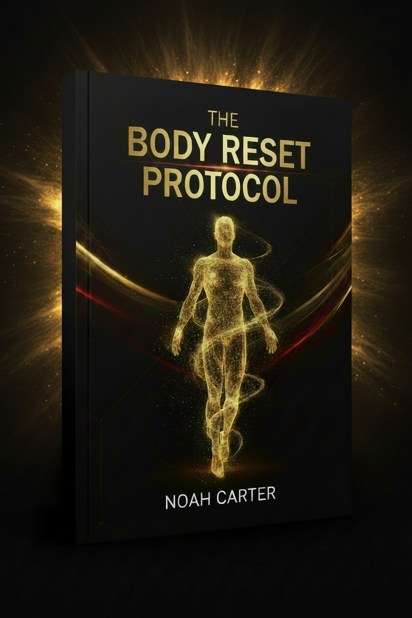 The Body Reset Protocol — Matched Background + Golden Glow